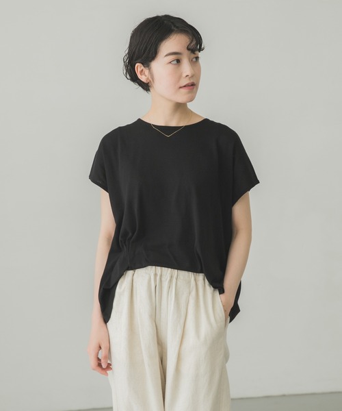 かぐれ（カグレ）の「ウォッシャブルシルクワイドニット（ニット/セーター・レディース・ブラック/ブルー/アイボリー・FREE）」の4枚目の写真