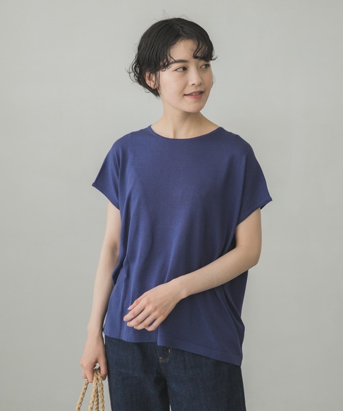 かぐれ（カグレ）の「ウォッシャブルシルクワイドニット（ニット/セーター・レディース・ブラック/ブルー/アイボリー・FREE）」の14枚目の写真