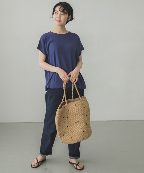 かぐれ（カグレ）の「ウォッシャブルシルクワイドニット（ニット/セーター・レディース・ブラック/ブルー/アイボリー・FREE）」の10枚目の写真