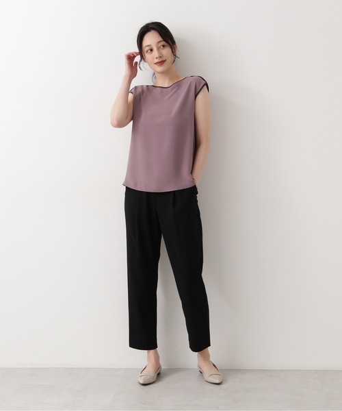 NATURAL BEAUTY BASIC(ナチュラルビューティーベーシック)の「リラックステーパードパンツ(その他パンツ・レディース・ブラック/グレー/ピンク・X-SMALL/SMALL/MEDIUM)」の6枚目の写真