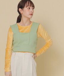 Ray BEAMS | Ray BEAMS / リブ キリカエ ビスチェ(その他トップス)