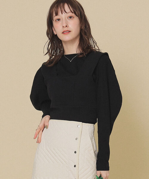 Ray BEAMS（レイビームス）の「Ray BEAMS / リブ キリカエ ビスチェ（その他トップス・レディース・ブラック/ミント/ホワイト系その他6・ONE SIZE）」の3枚目の写真