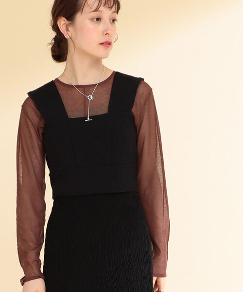 Ray BEAMS（レイビームス）の「Ray BEAMS / リブ キリカエ ビスチェ（その他トップス・レディース・ブラック/ミント/ホワイト系その他6・ONE SIZE）」の8枚目の写真