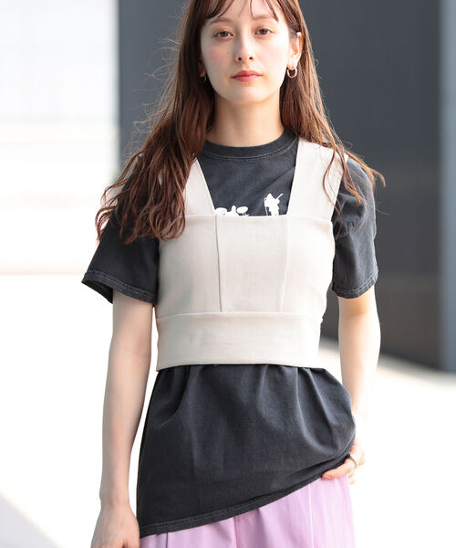 Ray BEAMS（レイビームス）の「Ray BEAMS / リブ キリカエ ビスチェ（その他トップス・レディース・ブラック/ミント/ホワイト系その他6・ONE SIZE）」の10枚目の写真