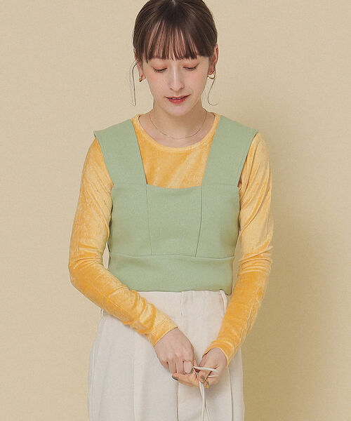 Ray BEAMS（レイビームス）の「Ray BEAMS / リブ キリカエ ビスチェ（その他トップス・レディース・ブラック/ミント/ホワイト系その他6・ONE SIZE）」の17枚目の写真