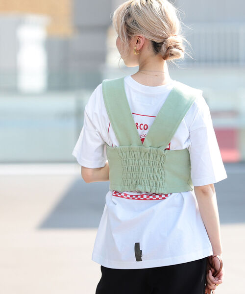 Ray BEAMS（レイビームス）の「Ray BEAMS / リブ キリカエ ビスチェ（その他トップス・レディース・ブラック/ミント/ホワイト系その他6・ONE SIZE）」の20枚目の写真