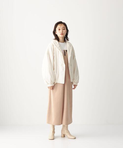 CITEN（シテン）の「＜CITEN（シテン）＞ サテン キルティング ショート ブルゾン（ブルゾン・レディース・オフホワイト・FREE）」の2枚目の写真