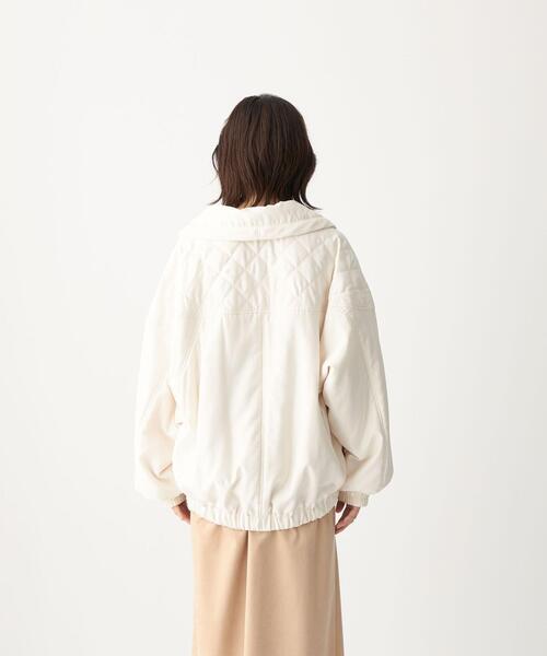 CITEN（シテン）の「＜CITEN（シテン）＞ サテン キルティング ショート ブルゾン（ブルゾン・レディース・オフホワイト・FREE）」の3枚目の写真
