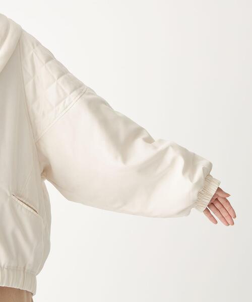 CITEN（シテン）の「＜CITEN（シテン）＞ サテン キルティング ショート ブルゾン（ブルゾン・レディース・オフホワイト・FREE）」の6枚目の写真