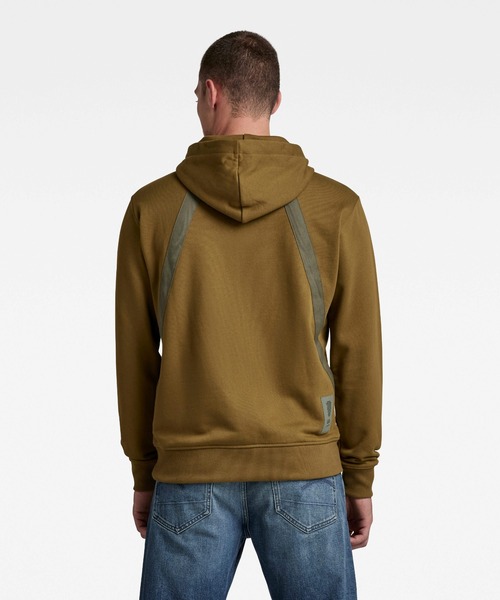 G-STAR（ジースター）の「BACK TAPE HOODED SWEATER/パーカー（パーカー・メンズ・グリーン系その他/ダークブラック・SMALL/MEDIUM/X-SMALL/LARGE）」の7枚目の写真