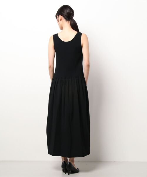 cardo fabrica(カルドファブリカ)の「◇オーガニックWガーゼ ノースリーブ切替ワンピース(ワンピース・レディース・ブラック/オレンジ/キナリ・FREE)」の5枚目の写真