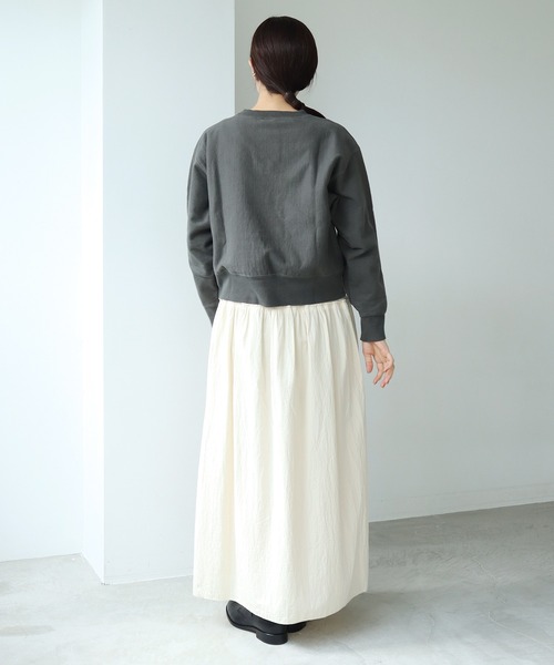 cardo fabrica(カルドファブリカ)の「◇オーガニックWガーゼ ノースリーブ切替ワンピース(ワンピース・レディース・ブラック/オレンジ/キナリ・FREE)」の11枚目の写真