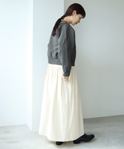 cardo fabrica(カルドファブリカ)の「◇オーガニックWガーゼ ノースリーブ切替ワンピース(ワンピース・レディース・ブラック/オレンジ/キナリ・FREE)」の12枚目の写真