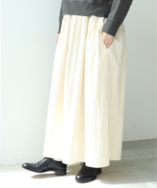cardo fabrica(カルドファブリカ)の「◇オーガニックWガーゼ ノースリーブ切替ワンピース(ワンピース・レディース・ブラック/オレンジ/キナリ・FREE)」の15枚目の写真