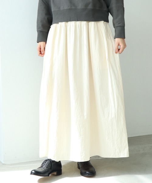 cardo fabrica(カルドファブリカ)の「◇オーガニックWガーゼ ノースリーブ切替ワンピース(ワンピース・レディース・ブラック/オレンジ/キナリ・FREE)」の19枚目の写真