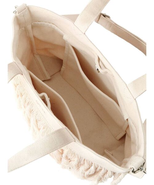 GYDA（ジェイダ）の「ロングフリンジトートBAG（ハンドバッグ・レディース・カーキ/アイボリー・FREE）」の8枚目の写真