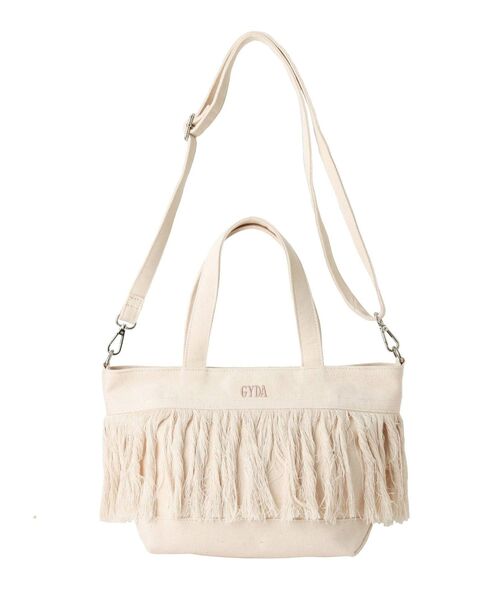 GYDA（ジェイダ）の「ロングフリンジトートBAG（ハンドバッグ・レディース・カーキ/アイボリー・FREE）」の11枚目の写真