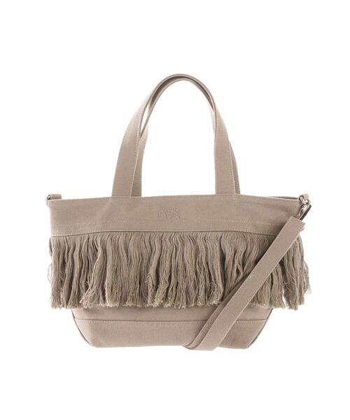GYDA（ジェイダ）の「ロングフリンジトートBAG（ハンドバッグ・レディース・カーキ/アイボリー・FREE）」の12枚目の写真