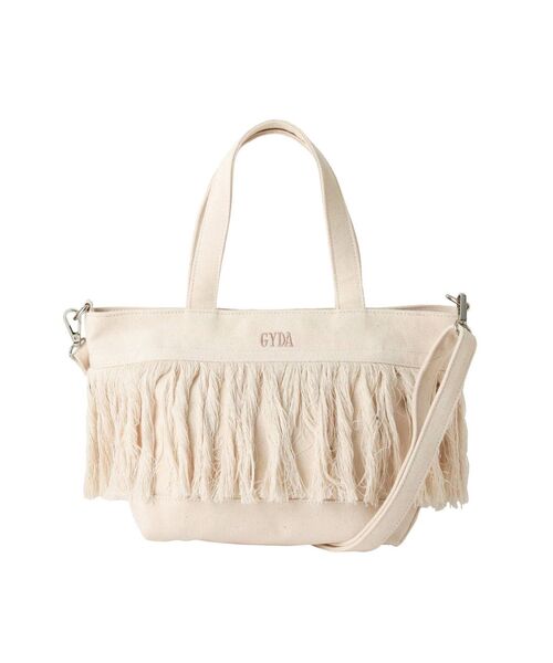 GYDA（ジェイダ）の「ロングフリンジトートBAG（ハンドバッグ・レディース・カーキ/アイボリー・FREE）」の13枚目の写真