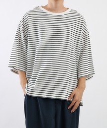COLONY 2139 | 細ボーダー天竺BIGTシャツ/ビッグシルエットボーダーTシャツ(Tシャツ/カットソー)