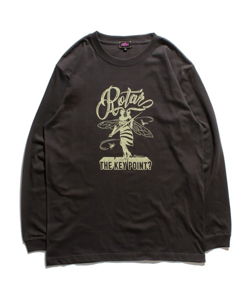 ROTAR（ローター）の「THE KEY POINT LS Tee（Tシャツ/カットソー・メンズ・スミクロ/ホワイト/グリーン・LARGE/MEDIUM/X-LARGE/SMALL）」の3枚目の写真