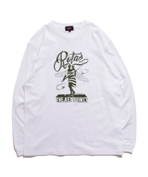 ROTAR（ローター）の「THE KEY POINT LS Tee（Tシャツ/カットソー・メンズ・スミクロ/ホワイト/グリーン・LARGE/MEDIUM/X-LARGE/SMALL）」の5枚目の写真