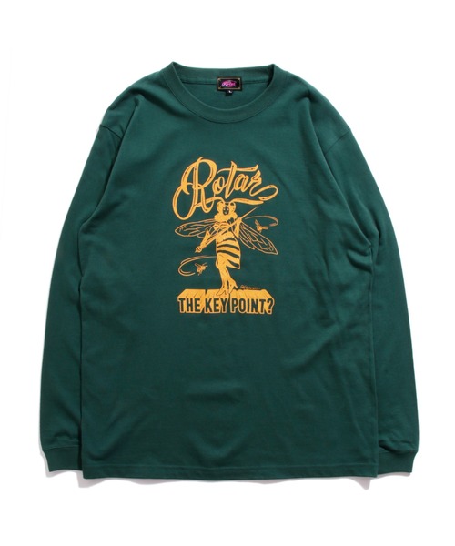 ROTAR（ローター）の「THE KEY POINT LS Tee（Tシャツ/カットソー・メンズ・スミクロ/ホワイト/グリーン・LARGE/MEDIUM/X-LARGE/SMALL）」の6枚目の写真