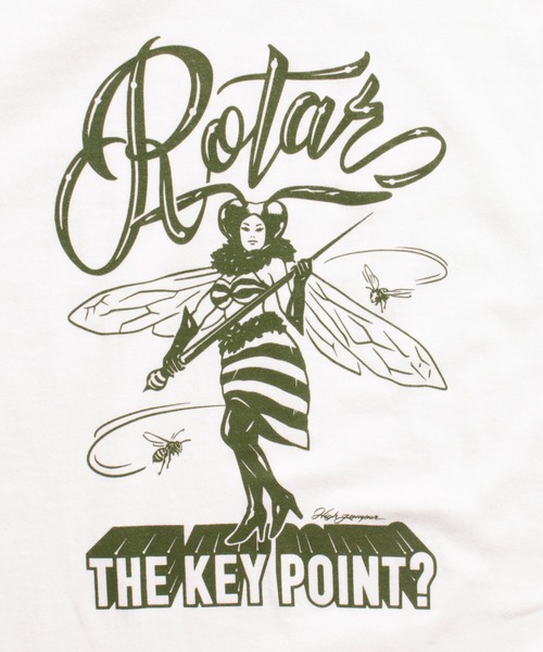 ROTAR（ローター）の「THE KEY POINT LS Tee（Tシャツ/カットソー・メンズ・スミクロ/ホワイト/グリーン・LARGE/MEDIUM/X-LARGE/SMALL）」の7枚目の写真