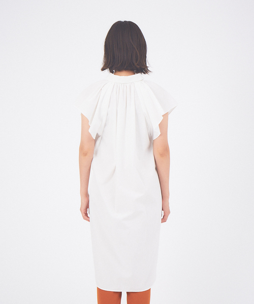 qualite（カリテ）の「ギャザーショルダーロングシャツ（シャツ/ブラウス・レディース・オフホワイト/ブルー・フリー）」の14枚目の写真