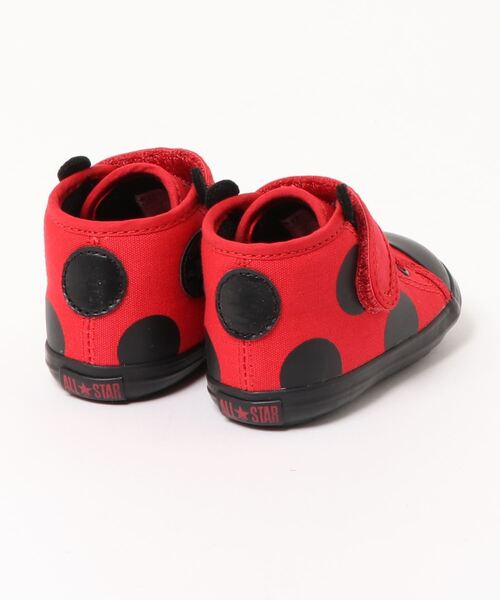 CONVERSE（コンバース）の「converse コンバース BABY ALL STAR N LITTELEBUGS V-1 ベビーシューズ (ベビーオールスターNリトルバグズV-1) 7SC684 テントウムシ/7SC685 ミツバチ（スニーカー・キッズ・レッド/イエロー・14.5cm/13.0cm/13.5cm/12.5cm/14.0cm/12cm/15.0cm）」の4枚目の写真