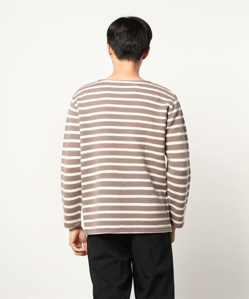 Munsingwear Grand-Slam（マンシングウェア　グランドスラム）の「ウールフリース　バスクシャツ風セーター（ニット/セーター・メンズ・ブラウン/ホワイト×ネイビー・M/L/XL/S）」の16枚目の写真