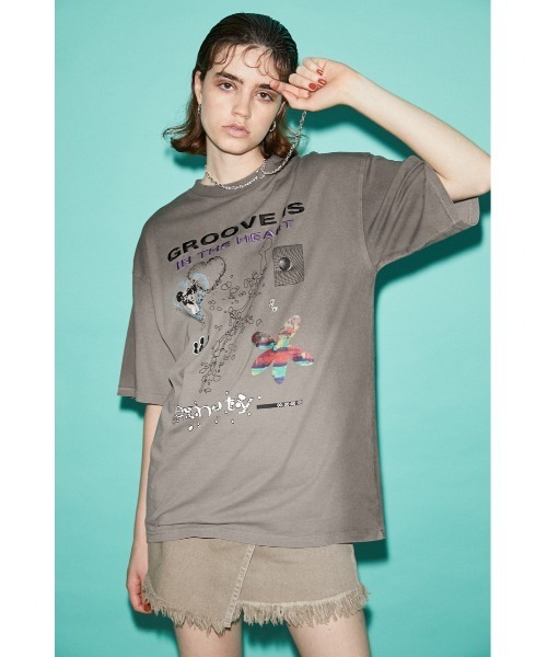 セール Kurio X Sly Splayed Big Tシャツ Tシャツ カットソー Sly スライ のファッション通販 Zozotown