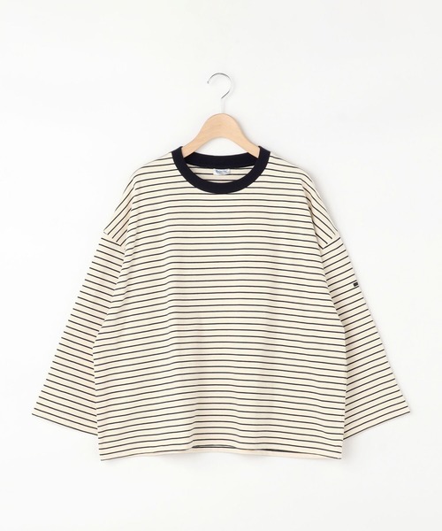 ORCIVAL（オーシバル）の「【ORCIVAL】ワイドクルーネック7分袖Tシャツ HCJ WOMEN（Tシャツ/カットソー・レディース・ブルー系その他5/ホワイト系その他5/グリーン系その他・1）」の2枚目の写真