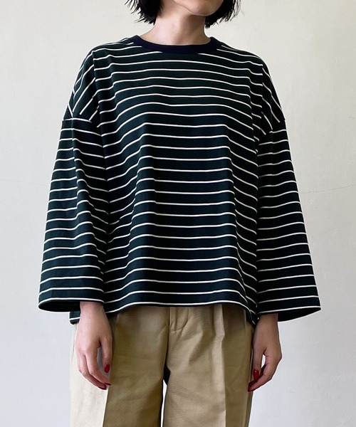 ORCIVAL（オーシバル）の「【ORCIVAL】ワイドクルーネック7分袖Tシャツ HCJ WOMEN（Tシャツ/カットソー・レディース・ブルー系その他5/ホワイト系その他5/グリーン系その他・1）」の22枚目の写真