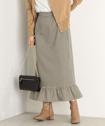fredy emue | チェック柄裾フリルスカート(スカート)