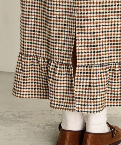 fredy emue（フレディエミュ）の「チェック柄裾フリルスカート（スカート・レディース・ベージュ系その他3/ブラック系その他3・36/38）」の20枚目の写真