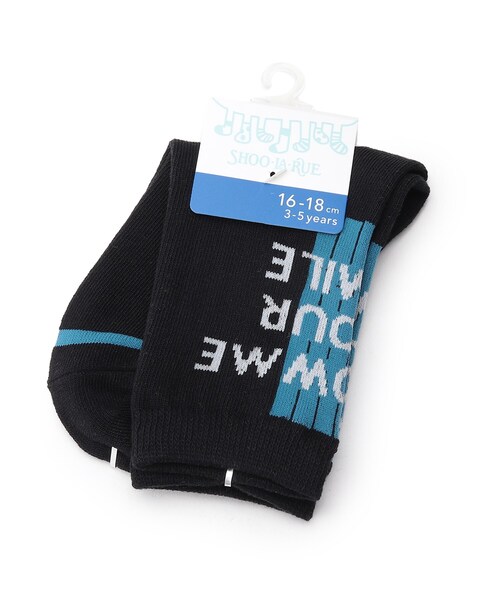 SHOO・LA・RUE(シューラルー)の「◆ロゴ使いアソートクルーソックス(ソックス/靴下・キッズ・キャメル/黄緑系/パープル系4/ブラック・59/56)」の6枚目の写真