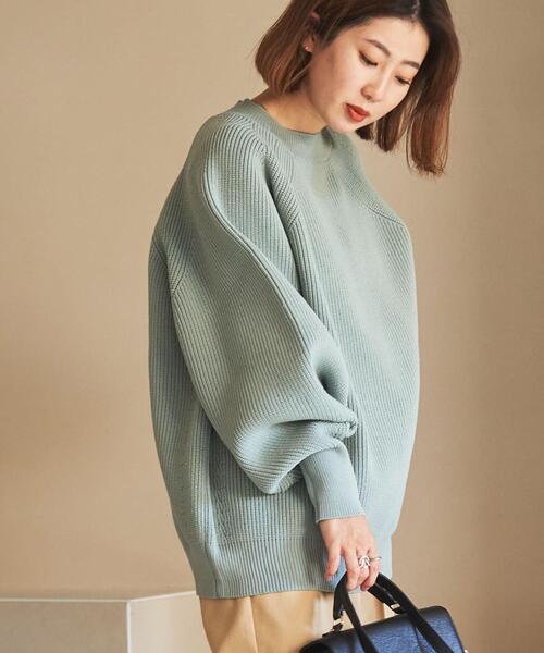 coen（コーエン）の「［洗える］軽量ビッグニットプルオーバー（WEB限定カラー）（ニット/セーター・レディース・オフホワイト/その他2/ベージュ/イエロー/グレー/その他1/ブラック/ライム/ロイヤルブルー・LARGE/MEDIUM）」の5枚目の写真