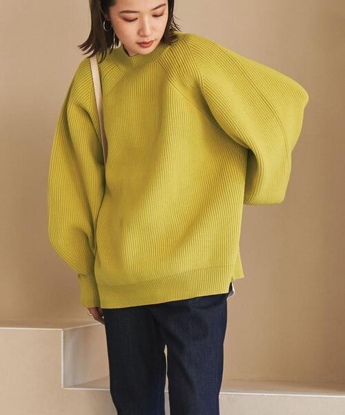 coen（コーエン）の「［洗える］軽量ビッグニットプルオーバー（WEB限定カラー）（ニット/セーター・レディース・オフホワイト/その他2/ベージュ/イエロー/グレー/その他1/ブラック/ライム/ロイヤルブルー・LARGE/MEDIUM）」の7枚目の写真