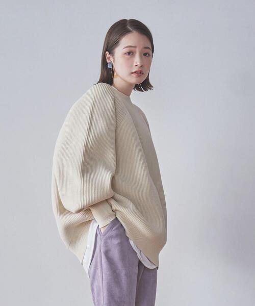 coen（コーエン）の「［洗える］軽量ビッグニットプルオーバー（WEB限定カラー）（ニット/セーター・レディース・オフホワイト/その他2/ベージュ/イエロー/グレー/その他1/ブラック/ライム/ロイヤルブルー・LARGE/MEDIUM）」の19枚目の写真