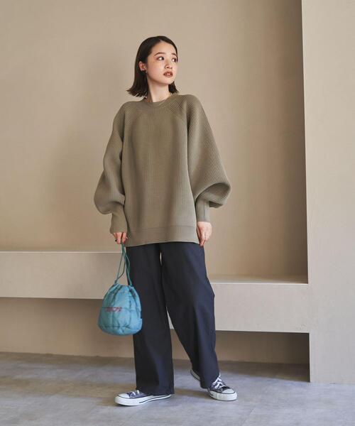 coen（コーエン）の「［洗える］軽量ビッグニットプルオーバー（WEB限定カラー）（ニット/セーター・レディース・オフホワイト/その他2/ベージュ/イエロー/グレー/その他1/ブラック/ライム/ロイヤルブルー・LARGE/MEDIUM）」の14枚目の写真