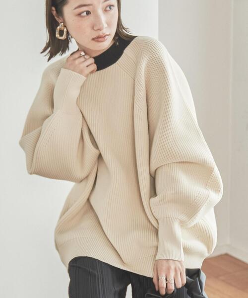 coen（コーエン）の「［洗える］軽量ビッグニットプルオーバー（WEB限定カラー）（ニット/セーター・レディース・オフホワイト/その他2/ベージュ/イエロー/グレー/その他1/ブラック/ライム/ロイヤルブルー・LARGE/MEDIUM）」の18枚目の写真