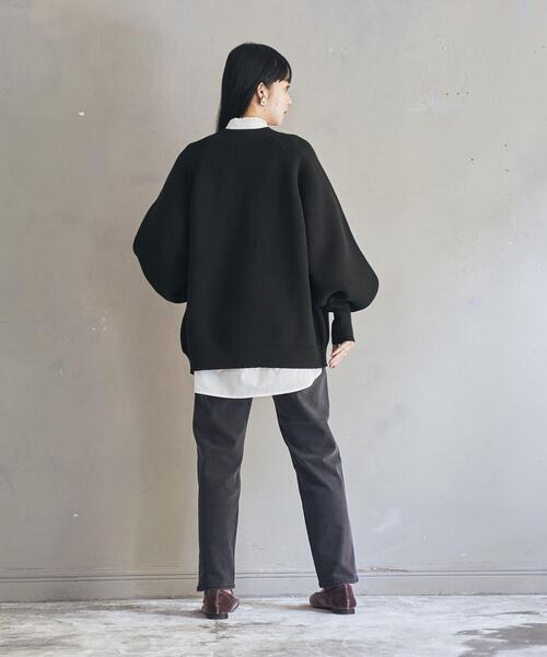 coen（コーエン）の「［洗える］軽量ビッグニットプルオーバー（WEB限定カラー）（ニット/セーター・レディース・オフホワイト/その他2/ベージュ/イエロー/グレー/その他1/ブラック/ライム/ロイヤルブルー・LARGE/MEDIUM）」の15枚目の写真