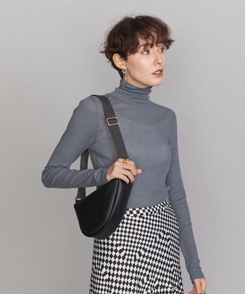 BEAUTY&YOUTH UNITED ARROWS(ビューティーアンドユースユナイテッドアローズ)の「BY スーピマコットン シアータートルネックカットソー ∴◆(Tシャツ/カットソー・レディース・ホワイト/オレンジ/ダークグレー/ブラック/ケリー/イエロー・FREE)」の4枚目の写真