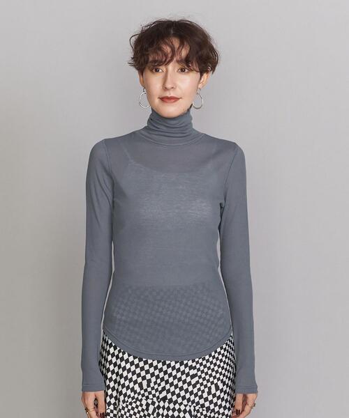 BEAUTY&YOUTH UNITED ARROWS(ビューティーアンドユースユナイテッドアローズ)の「BY スーピマコットン シアータートルネックカットソー ∴◆(Tシャツ/カットソー・レディース・ホワイト/オレンジ/ダークグレー/ブラック/ケリー/イエロー・FREE)」の9枚目の写真