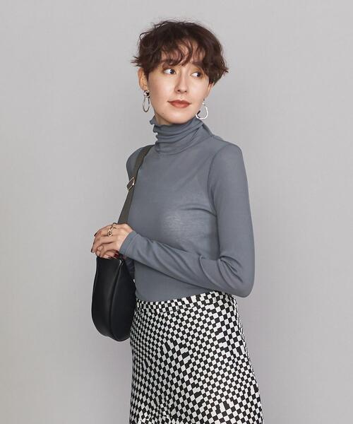 BEAUTY&YOUTH UNITED ARROWS(ビューティーアンドユースユナイテッドアローズ)の「BY スーピマコットン シアータートルネックカットソー ∴◆(Tシャツ/カットソー・レディース・ホワイト/オレンジ/ダークグレー/ブラック/ケリー/イエロー・FREE)」の15枚目の写真