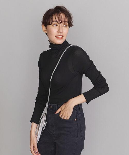 BEAUTY&YOUTH UNITED ARROWS(ビューティーアンドユースユナイテッドアローズ)の「BY スーピマコットン シアータートルネックカットソー ∴◆(Tシャツ/カットソー・レディース・ホワイト/オレンジ/ダークグレー/ブラック/ケリー/イエロー・FREE)」の7枚目の写真