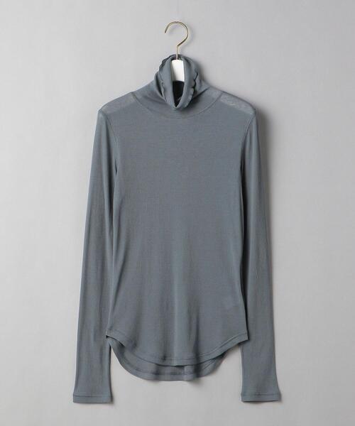 BEAUTY&YOUTH UNITED ARROWS(ビューティーアンドユースユナイテッドアローズ)の「BY スーピマコットン シアータートルネックカットソー ∴◆(Tシャツ/カットソー・レディース・ホワイト/オレンジ/ダークグレー/ブラック/ケリー/イエロー・FREE)」の21枚目の写真