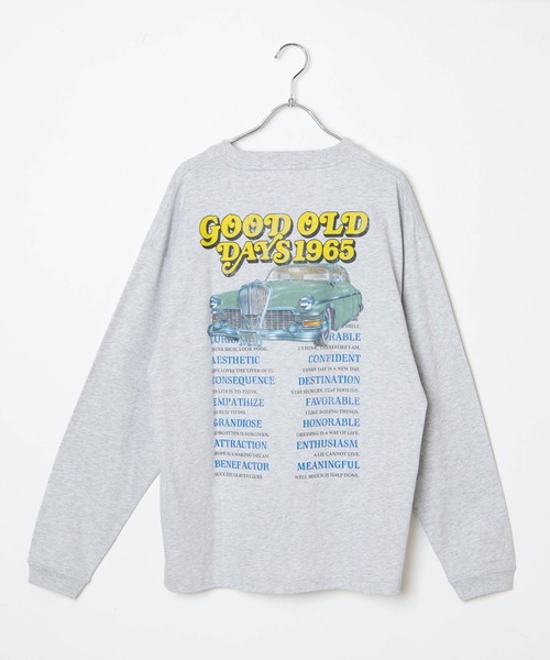 WEGO(ウィゴー)の「WEGO/グラフィティバックロゴロンT(Tシャツ/カットソー・メンズ・オートミール/杢グレー・LARGE/SMALL/MEDIUM)」の17枚目の写真