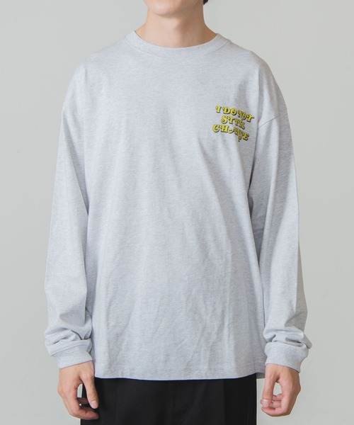 WEGO(ウィゴー)の「WEGO/グラフィティバックロゴロンT(Tシャツ/カットソー・メンズ・オートミール/杢グレー・LARGE/SMALL/MEDIUM)」の11枚目の写真